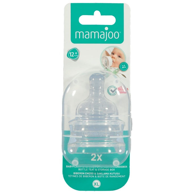 Mamajoo Anti-Colic Bottle Teats with Storage Box X-Large – 2 Pack