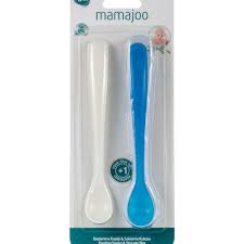 Mamajoo Baby Feeding Spoons with Storage Box – Assorted 5 Colours, 2 Pack