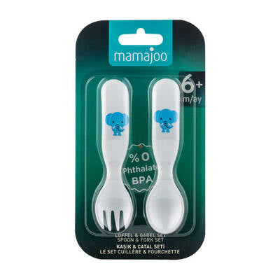 Mamajoo Toddler Spoon & Fork Set – Elephant