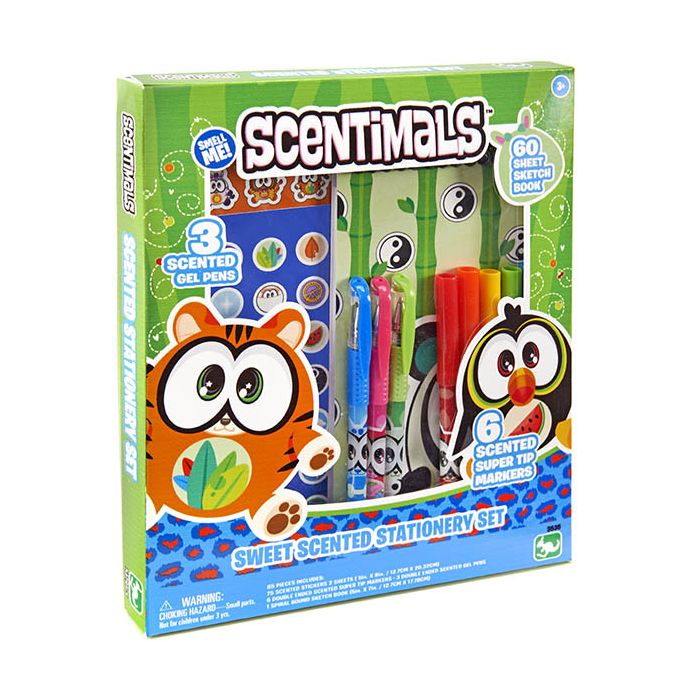 Scentimals Sweet Scented Stationery Set 6 Scented Super Tip Markers