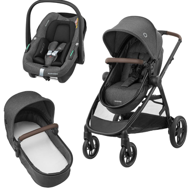 Maxi-Cosi Zelia S Trio 3-in-1 Travel System – Dark Grey