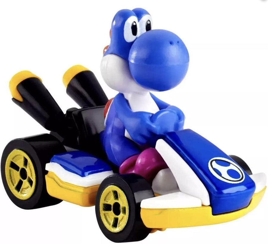 Hot Wheels Super Mario Character Cars 1:64 - Blue Yoshi Standard Kart