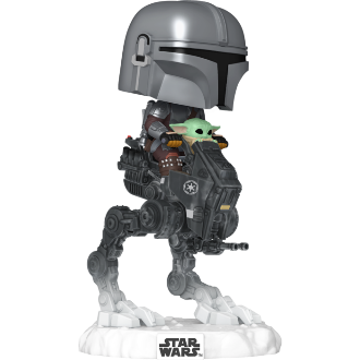 Funko Pop! Rides Deluxe Star Wars: The Mandalorian & Grogu - The Mandalorian with Grogu in Imperial Remnant AT-RT