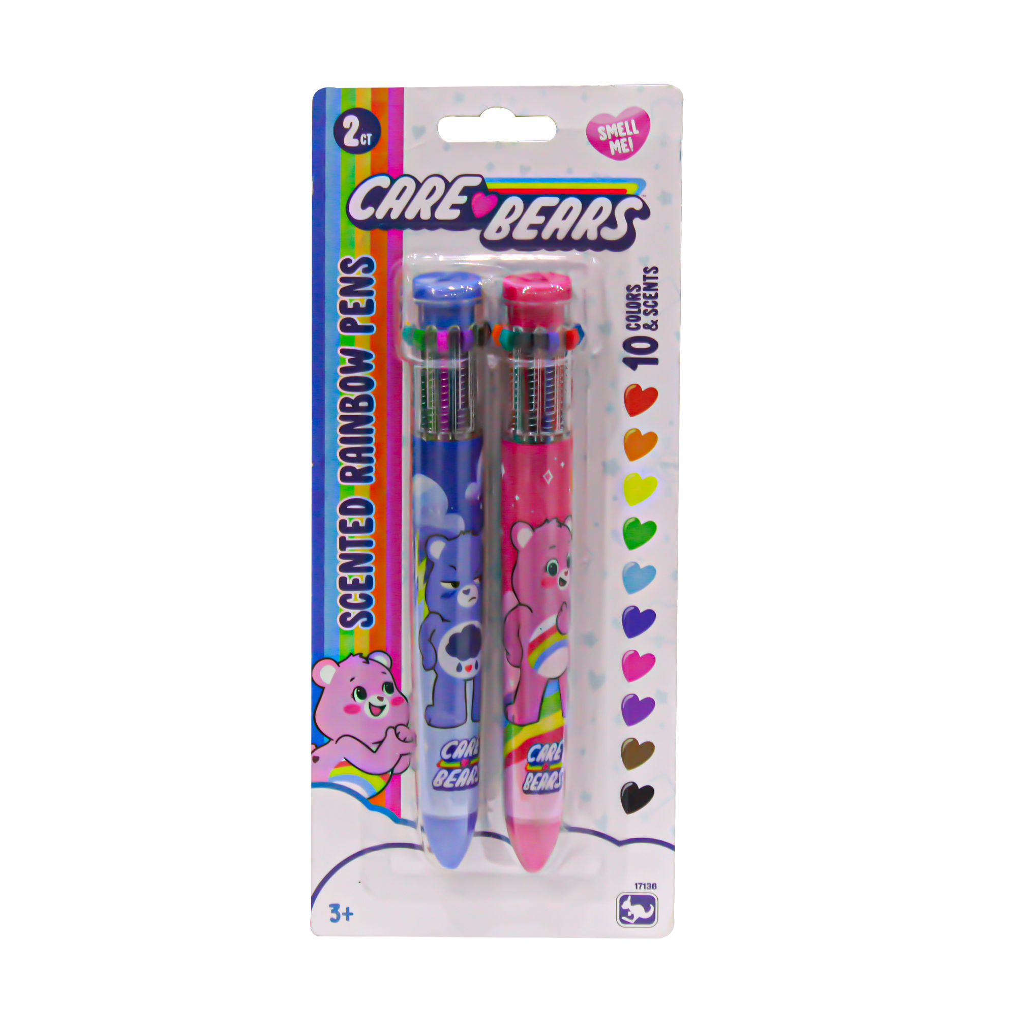 Kangaru Care Bears Scented Rainbow Pens 10 Colors & Scents - 2 Pens