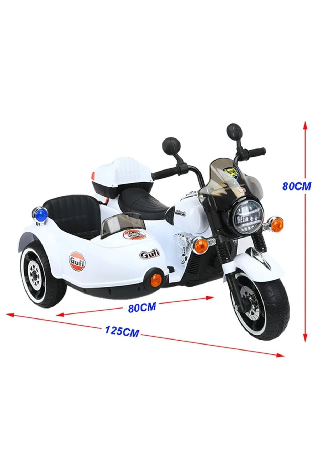 12V Dual-Motor Kids Electric Ride-On Car – 540W*2, LED Lights, Bluetooth, Music, Leather Seat & Oversized Trunk – White