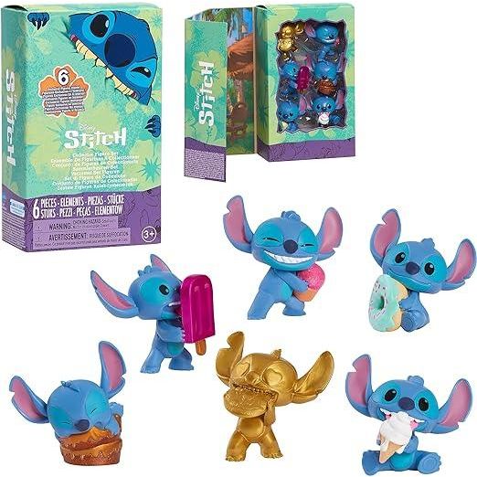Disney Stitch Feed Me 6-piece Collectible Figure Set, Premium Collector Package, Kids Toys for Ages 3 Up