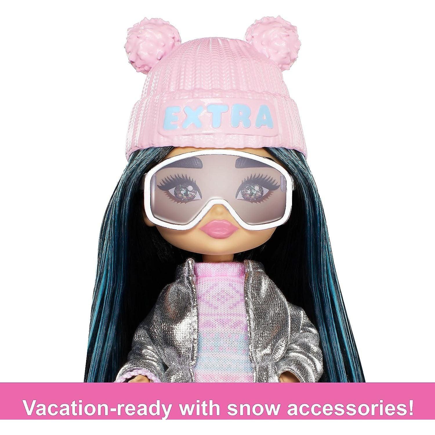Barbie Extra Minis Travel Doll with Winter Fashion, Barbie Extra Fly Small Doll, Winter Clothes with Accessories