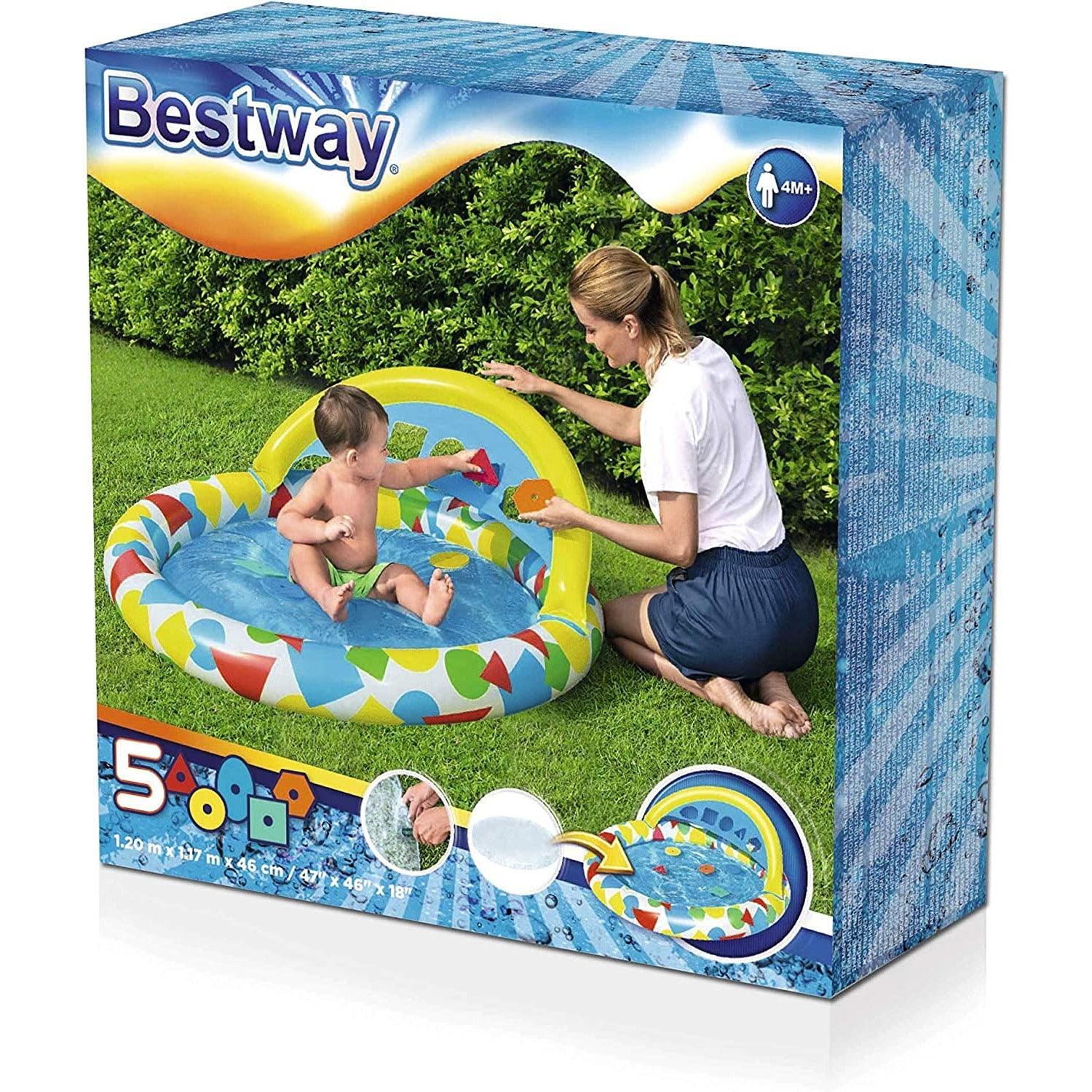 Bestway 52378 Splash & Learn Kiddie Pool‎ 120 x 117 x 46 cm - BumbleToys - 8-13 Years, Bestway, Boys, Eagle Plus, Floaters, Island, Pre-Order, Sand Toys Pools & Inflatables