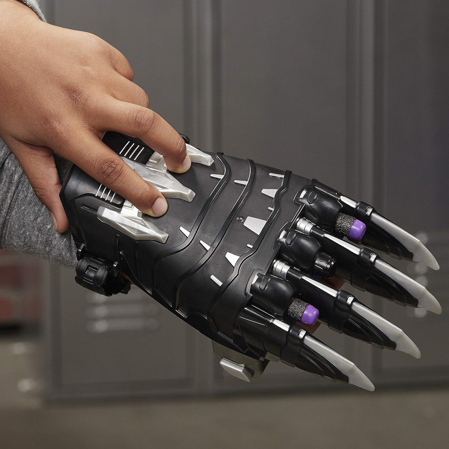 Hasbro NERF Power Moves Marvel Avengers Black Panther Power Slash Claw Dart-Launching Toy for Kids Roleplay