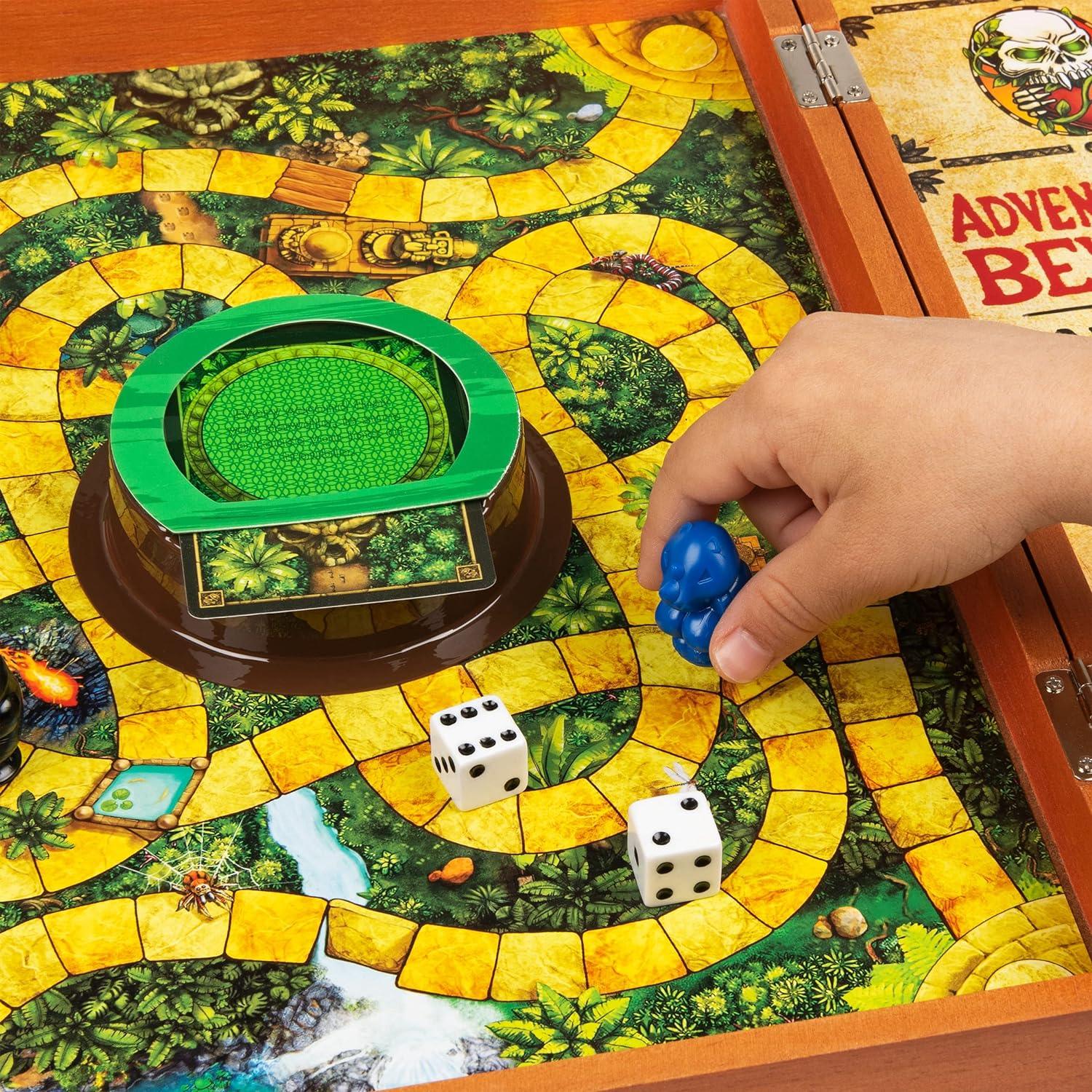 Spin Master Games Jumanji The Game Real Wooden Box Edition of The Classic Adventure Board Game