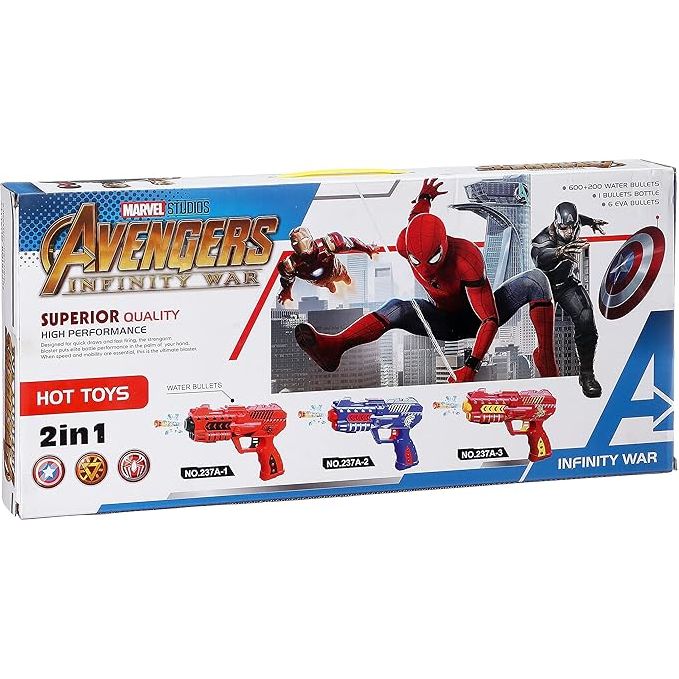 Spider Man Soft and Water Bullet Gun With Mask