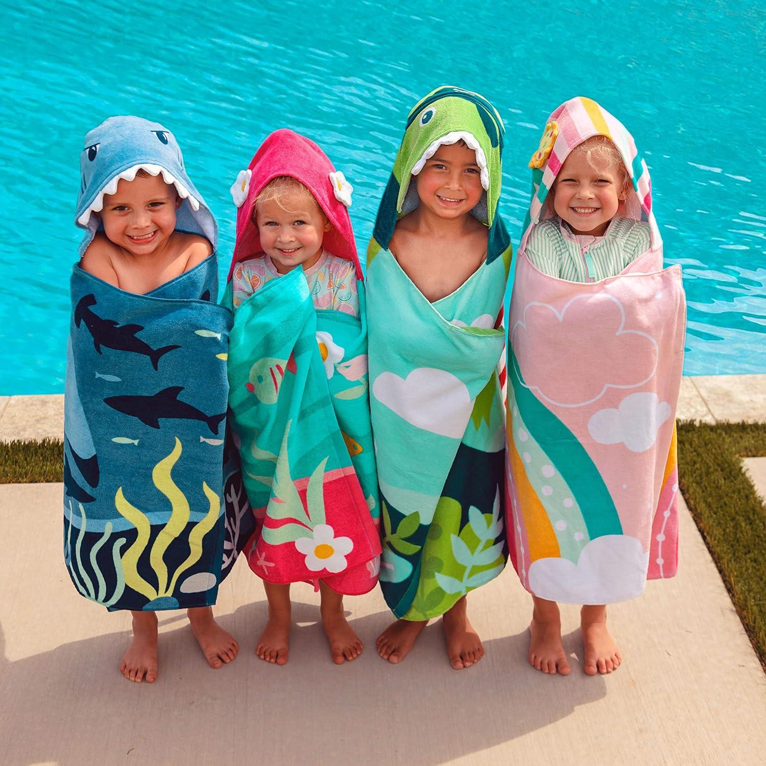 Stephen Joseph girls HOODED TOWEL, 46 X24 US - Mermaid