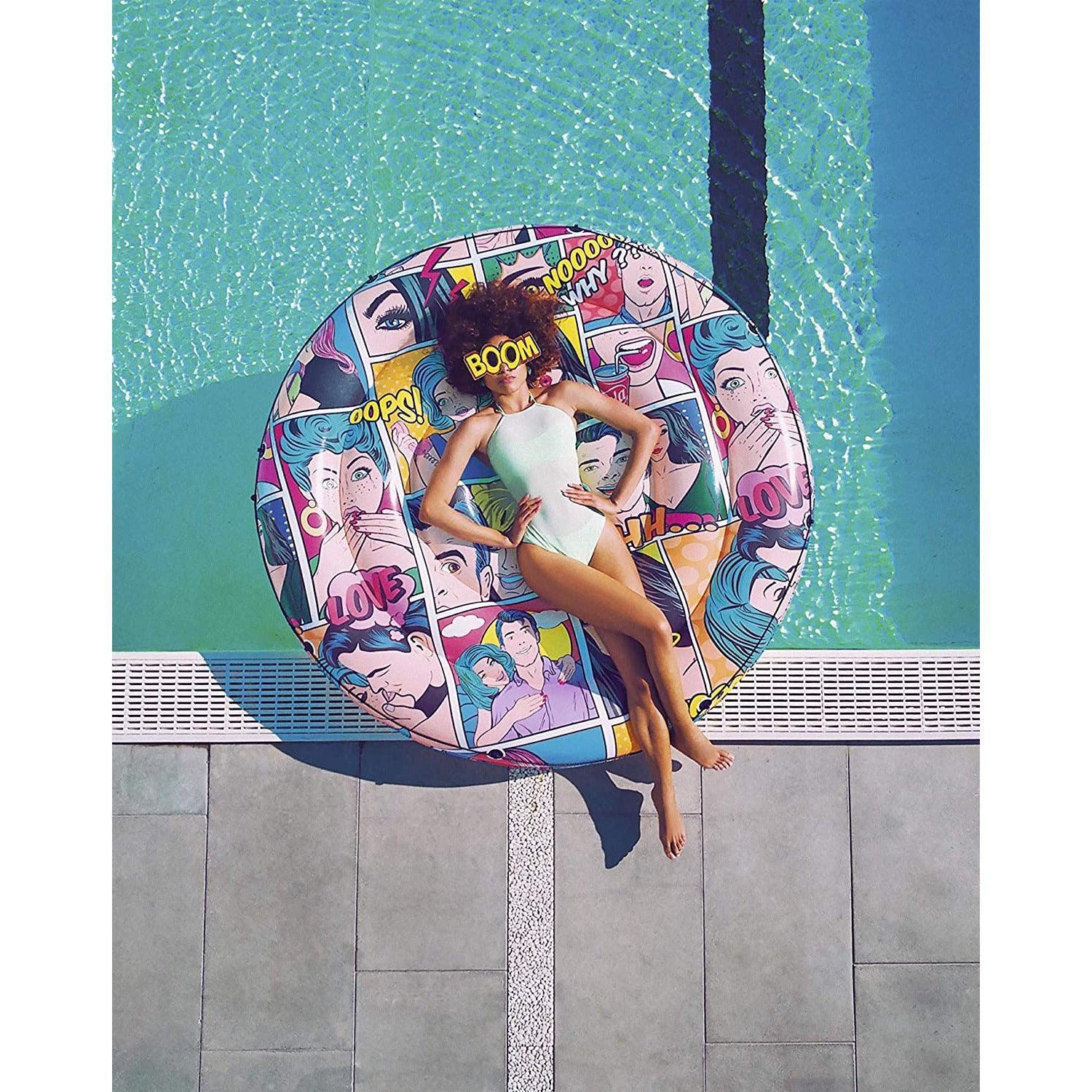 Bestway 43264 Inflatable Pool Mat with Comics Print - BumbleToys - 8-13 Years, Boys, Eagle Plus, Floaters, Island, Pre-Order, Sand Toys Pools & Inflatables