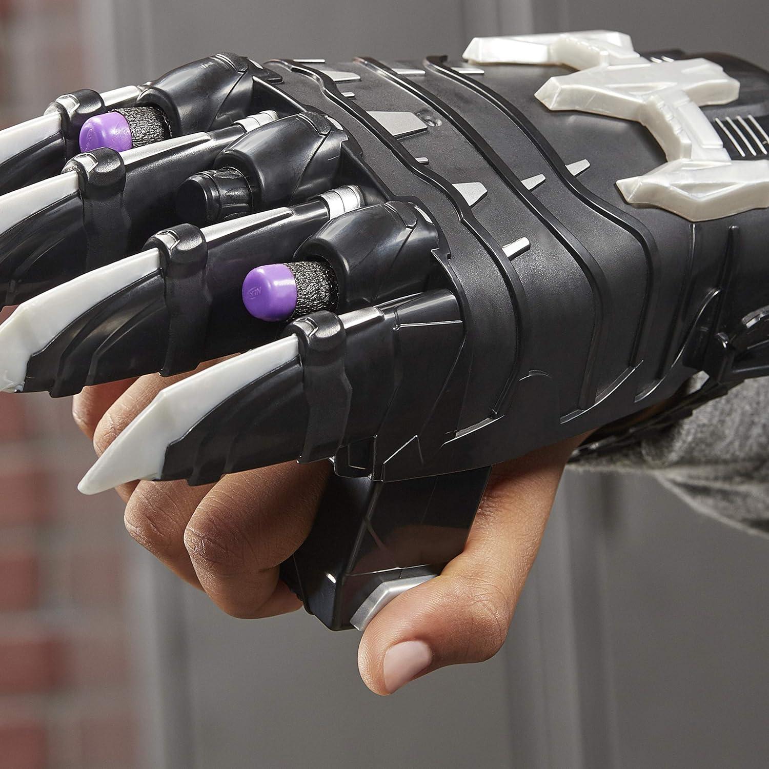 Hasbro NERF Power Moves Marvel Avengers Black Panther Power Slash Claw Dart-Launching Toy for Kids Roleplay