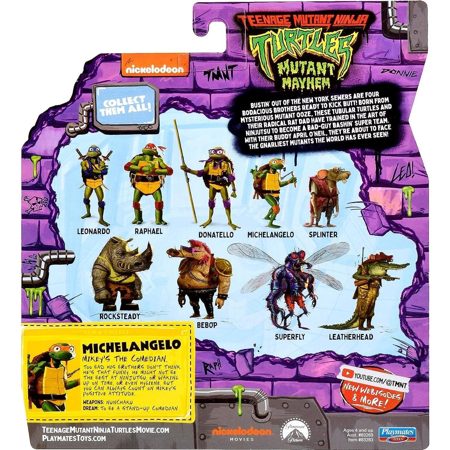 Teenage Mutant Ninja Turtles - Mutant Mayhem 4.25” Michelangelo Basic Action Figure