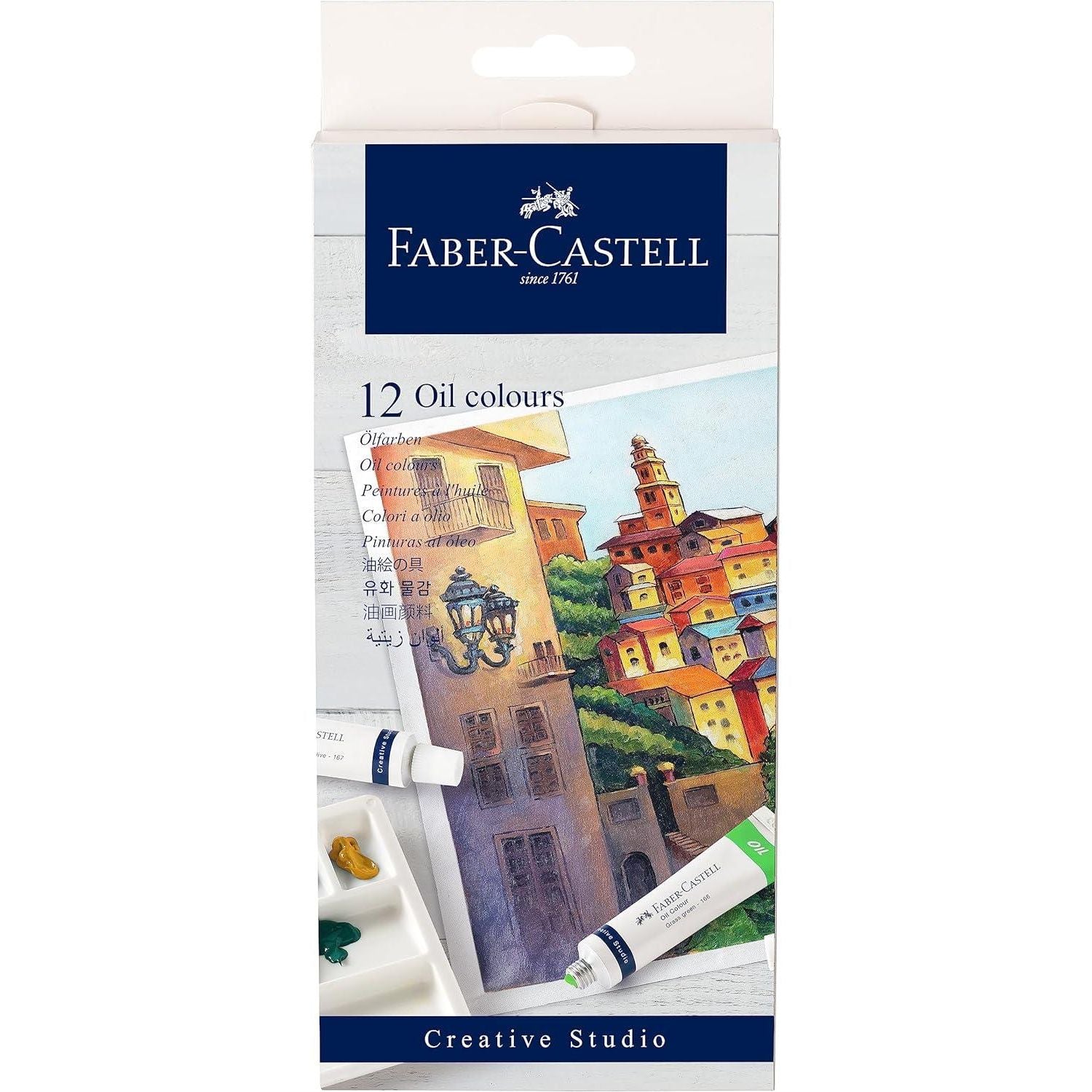 Faber-Castell 12 Oil Paints, Multi, 9ml