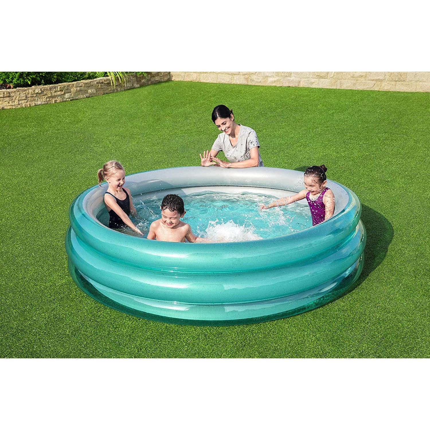 Bestway 51043 Big Metallic 3-Ring Pool 201X53 - BumbleToys - 8-13 Years, Boys, Eagle Plus, Floaters, Girls, Sand Toys Pools & Inflatables
