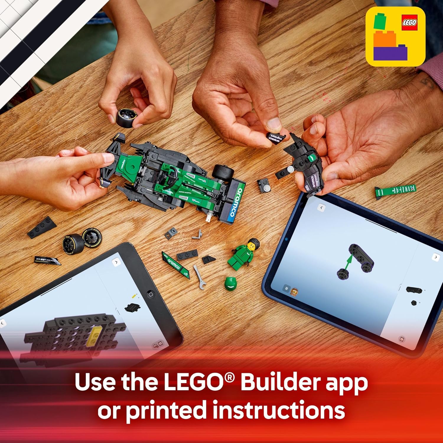 LEGO 77245 Speed Champions Aston Martin Aramco F1 AMR24 Race Car Toy - Building Set for Kids, Boys & Girls, Ages 10+