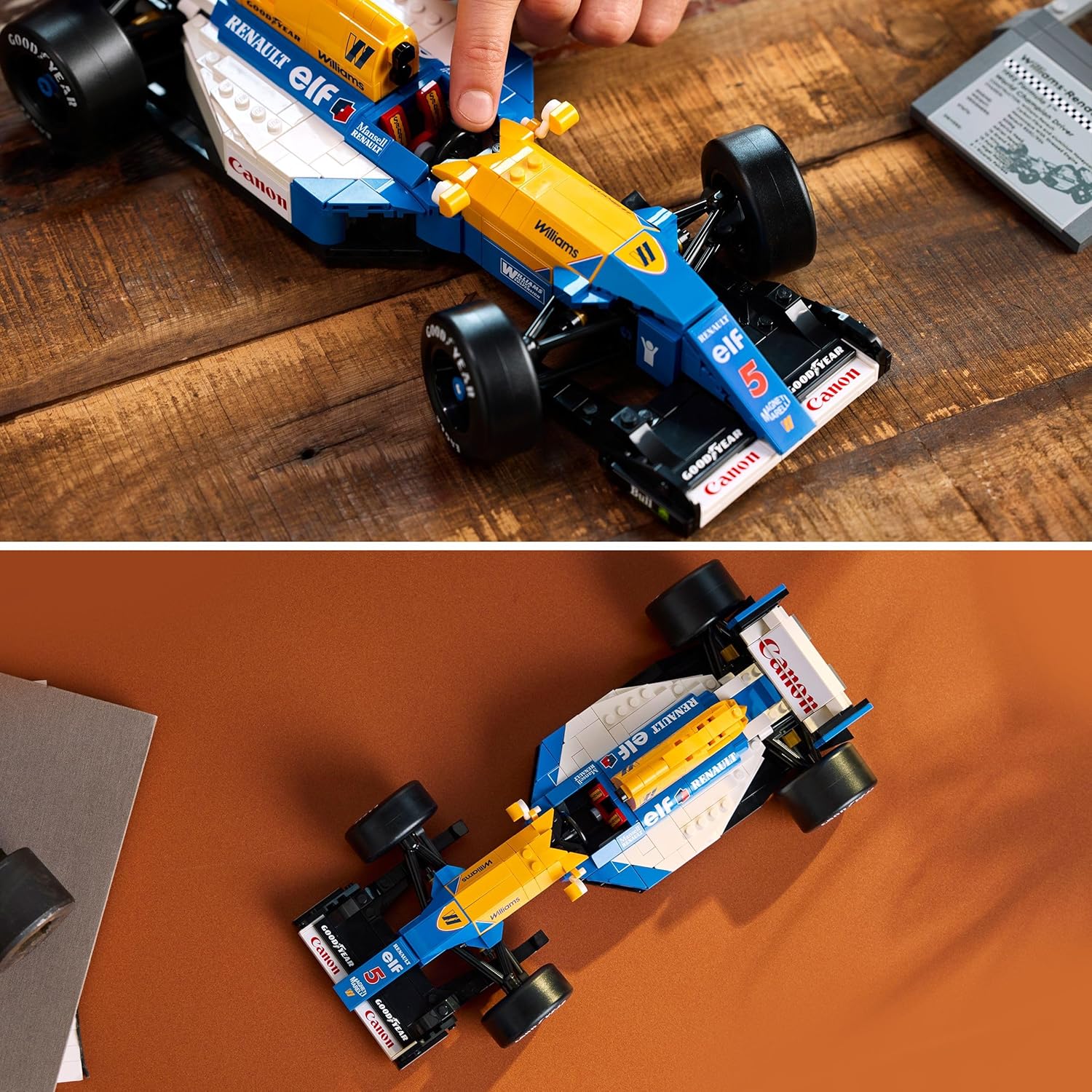 LEGO Icons 10353 Williams Racing FW14B & Nigel Mansell - F1 Car Model Set for Adults