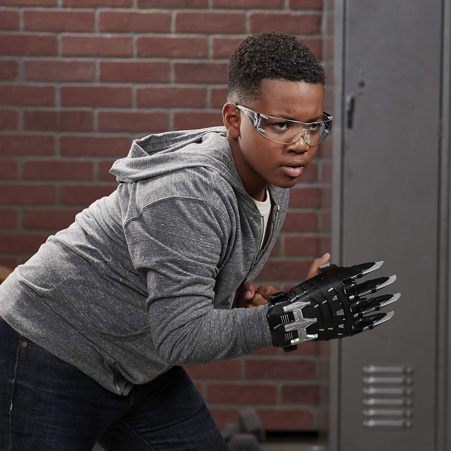 Hasbro NERF Power Moves Marvel Avengers Black Panther Power Slash Claw Dart-Launching Toy for Kids Roleplay