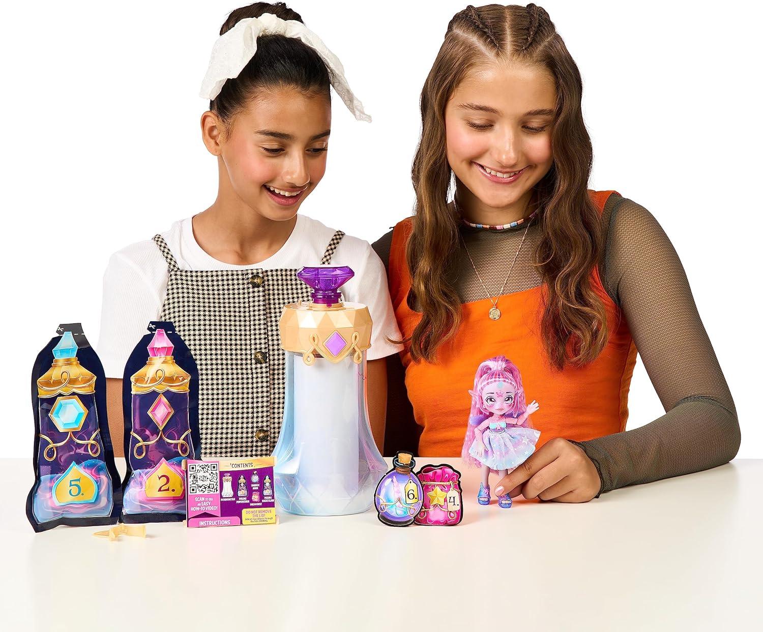 دمية Pixlings الأرجوانية من Magic Mixies Unia The Unicorn