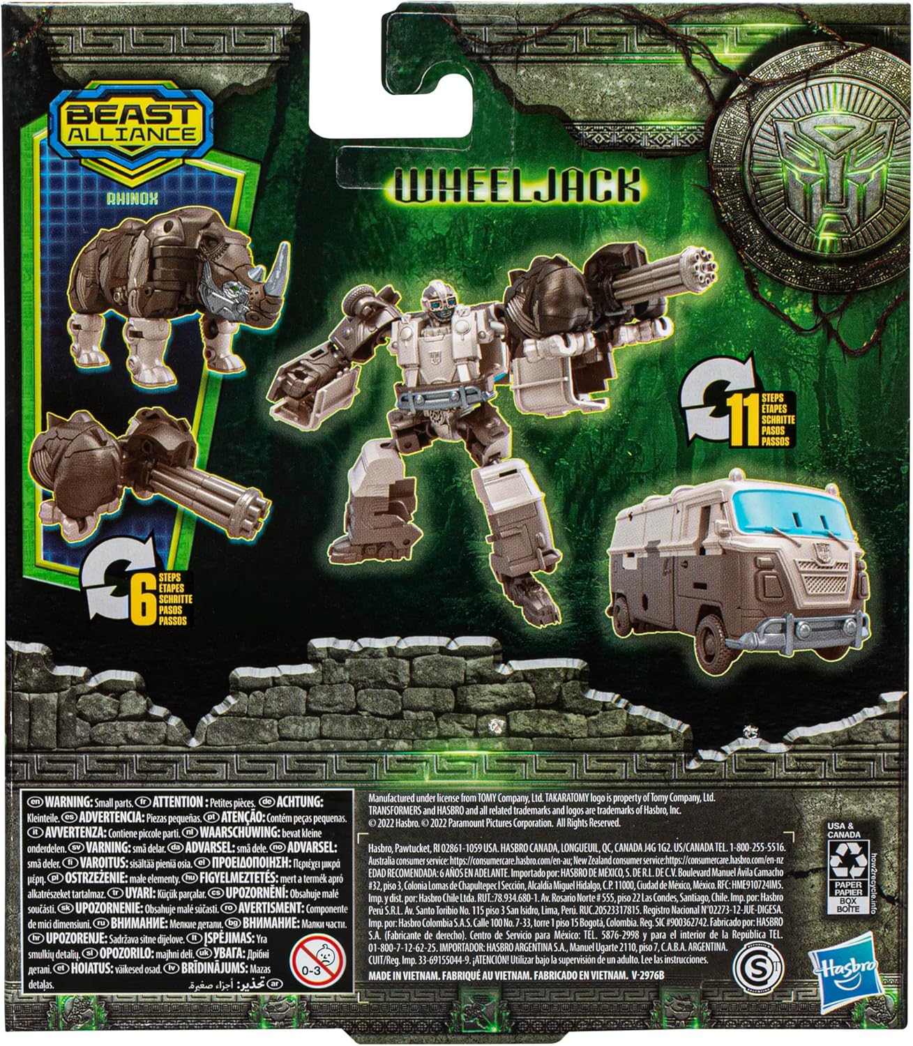 Transformers Rise of the Beasts Beast Weaponizer Action Figures - Wheel Jack & Rhinox