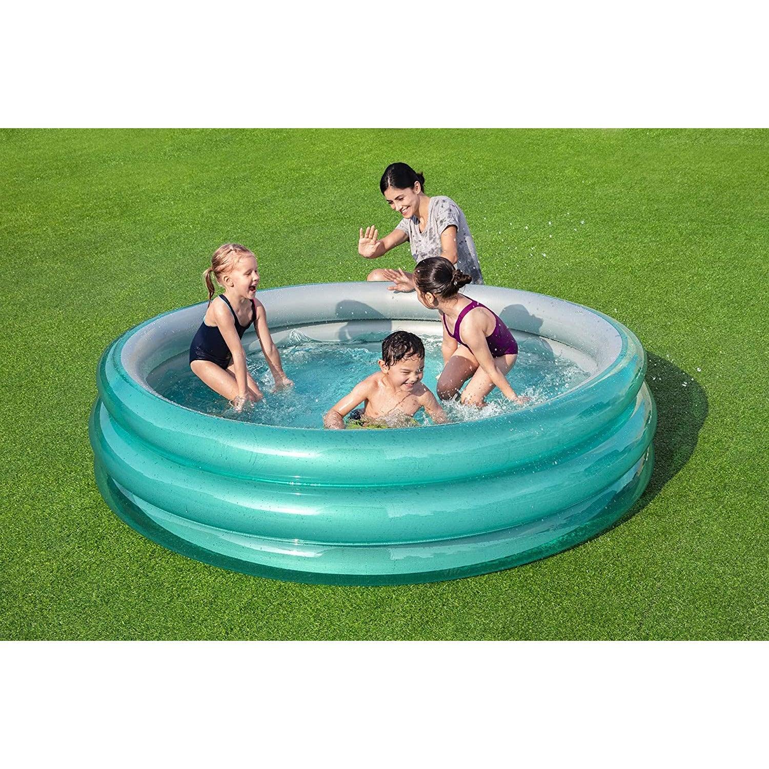 Bestway 51043 Big Metallic 3-Ring Pool 201X53 - BumbleToys - 8-13 Years, Boys, Eagle Plus, Floaters, Girls, Sand Toys Pools & Inflatables