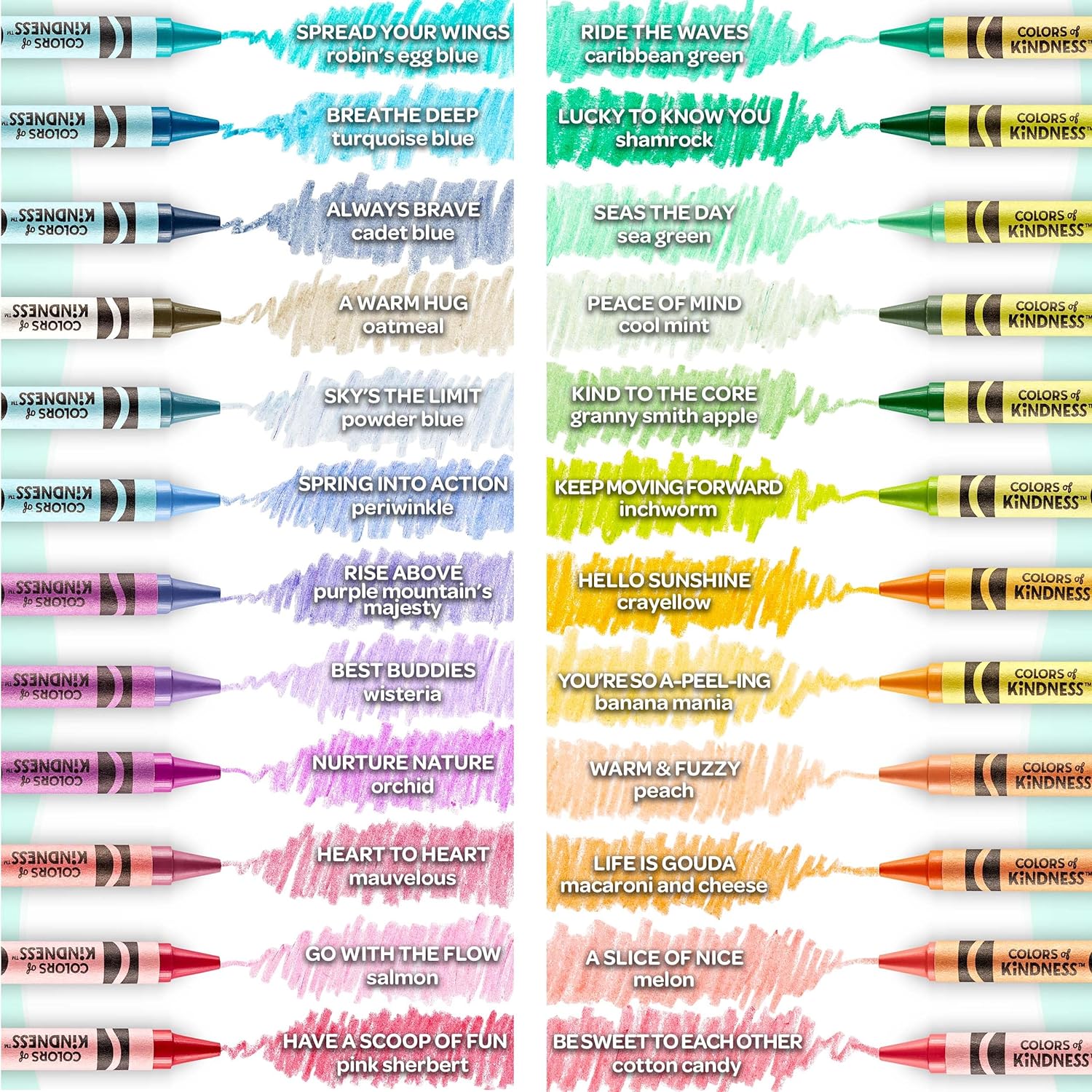 Crayola Colours of Kindness Crayons - Assorted Colours (Pack of 24)