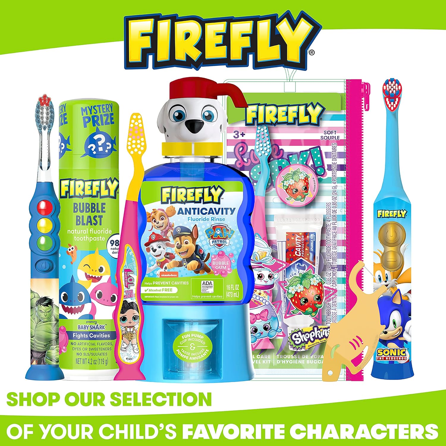 FIREFLY Clean N' Protect, Sonic The Hedgehog Toothbrush with 3D hygienic Cover, Premium Soft Bristles, Anti-Slip Grip Handle, Battery Included, Ages 3+