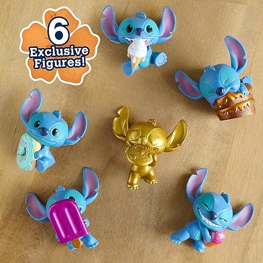 Disney Stitch Feed Me 6-piece Collectible Figure Set, Premium Collector Package, Kids Toys for Ages 3 Up