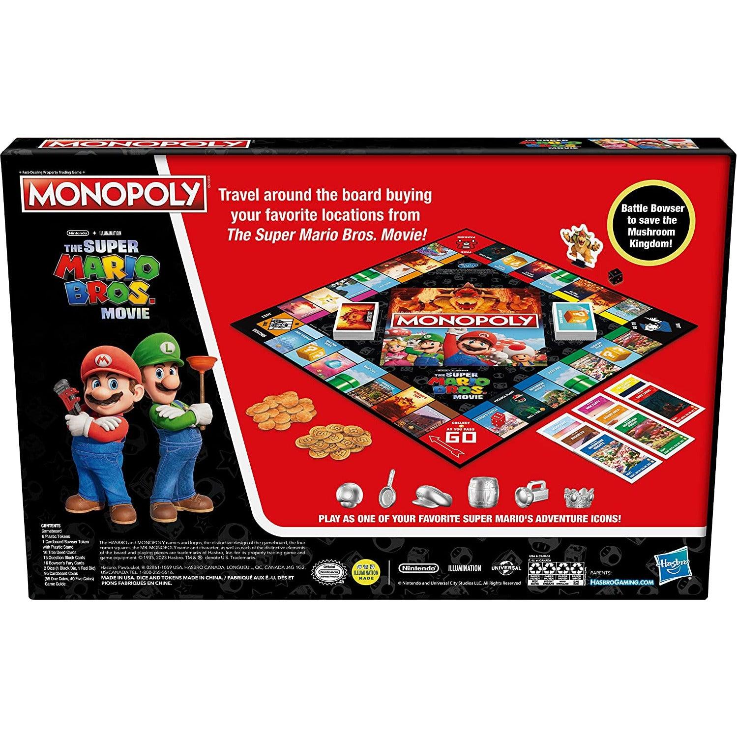 Monopoly The Super Mario Bros. Movie Edition Kids Board Game - 2-6 Players