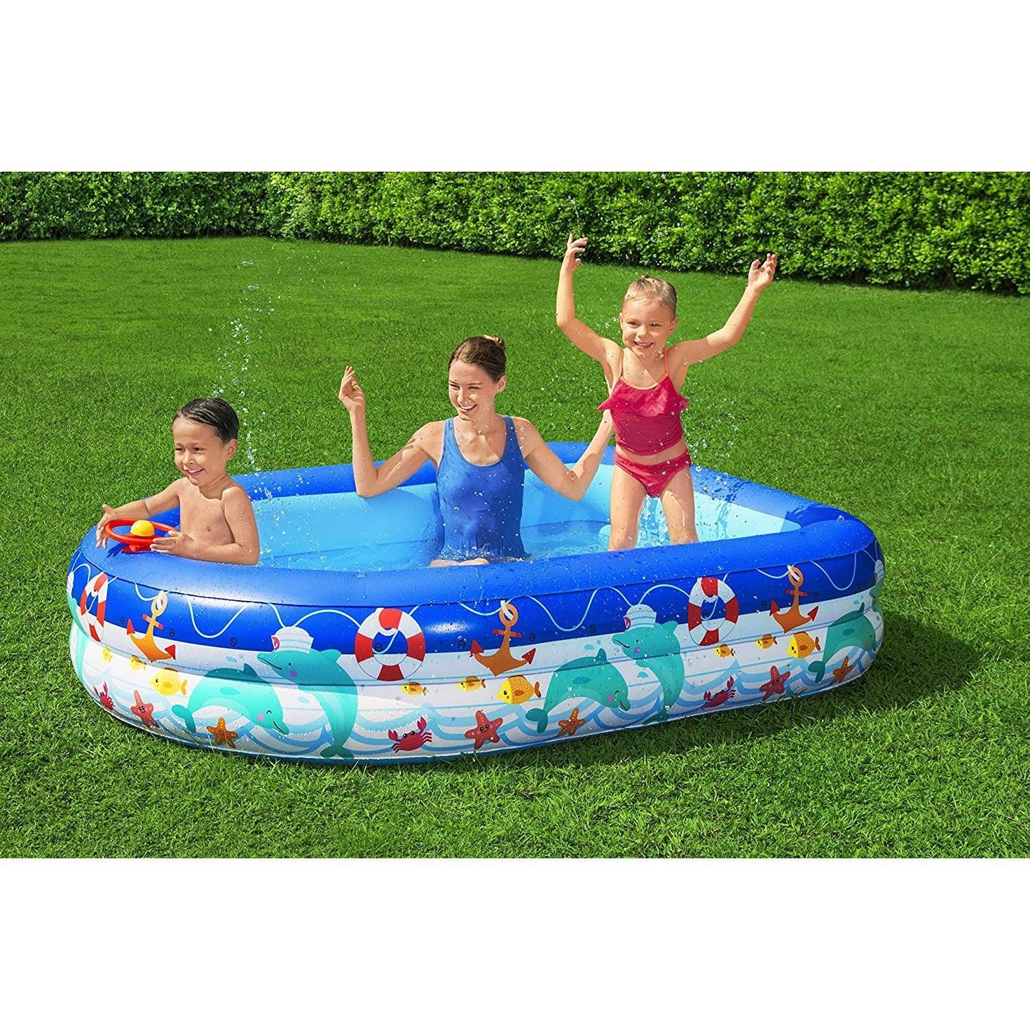 Bestway 54370 Sea Captain Family Pool 213X155X132 - BumbleToys - 8-13 Years, Boys, Eagle Plus, Floaters, Girls, Sand Toys Pools & Inflatables