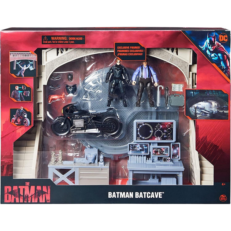DC Comics, Batman Batcave with Exclusive Batman and Penguin Action Figures and Batcycle, The Batman Movie Collectible Kids