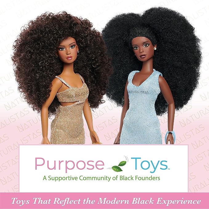 Naturalistas 11-inch Fashion Doll Dayna and Accessories, Dark Brown Hair, Brown Eyes, Pretend Play, Kids Toys for Ages 3 Up