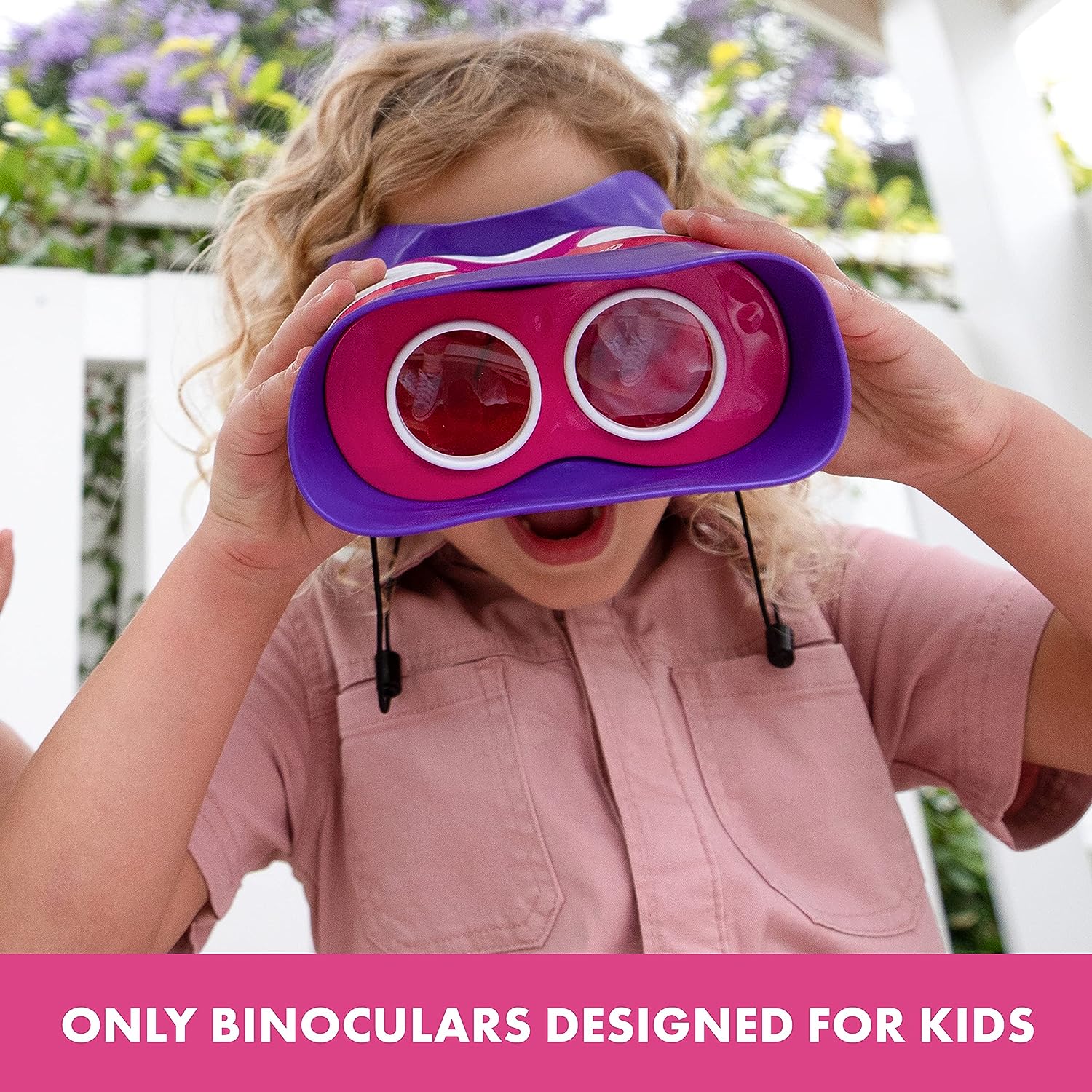 Educational Insights GeoSafari Jr. Kidnoculars Pink Binoculars For Girls