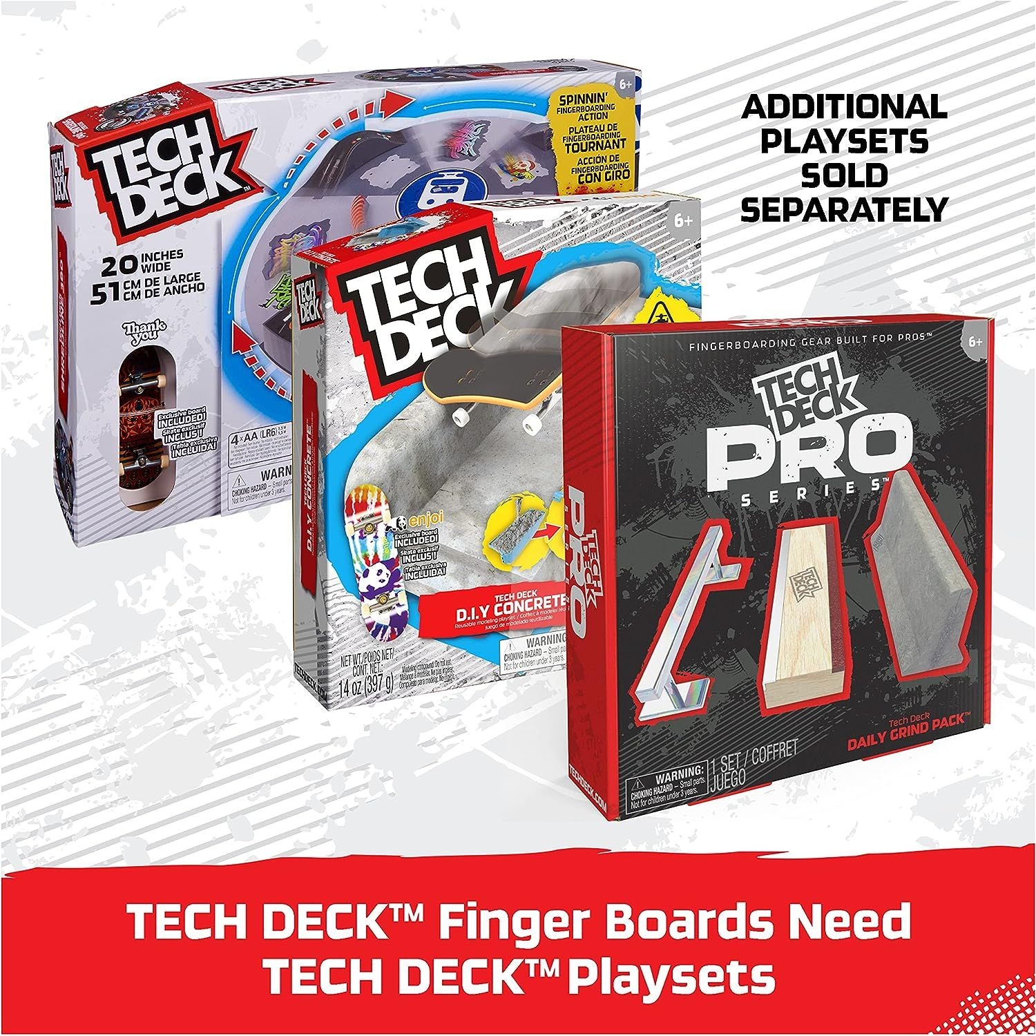 TECH DECK، DLX Pro 10 عبوات من لوحات الأصابع القابلة للتجميع، لمحبي التزلج