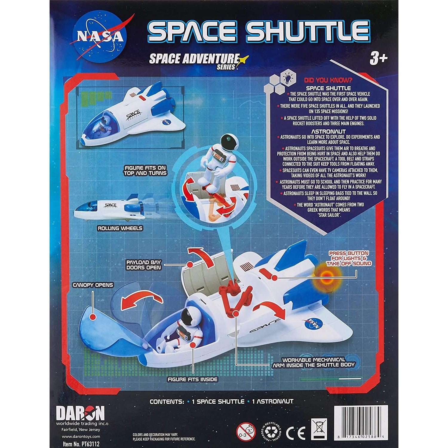 Daron NASA Space Adventure Series: Space Shuttle with Lights & Sounds & Figure, Approx 9