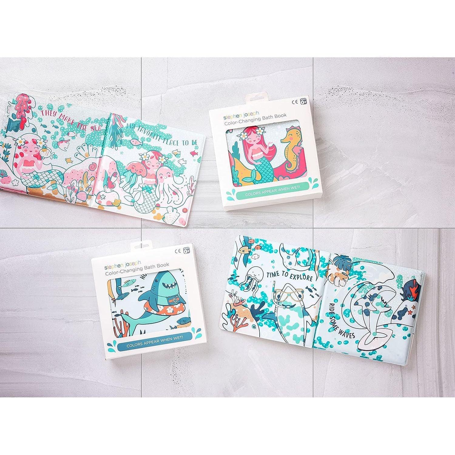 Stephen Joseph, Floating Color Changing Bathtime Book, Toddler Bath Toys