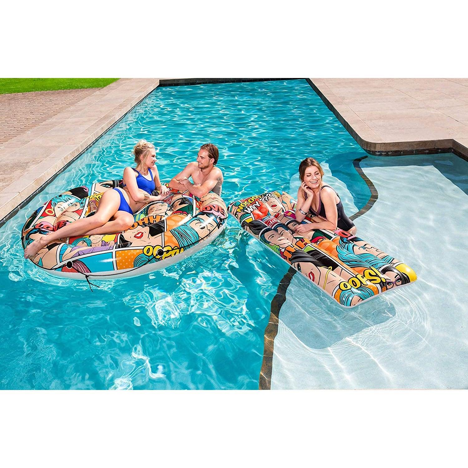 Bestway 43264 Inflatable Pool Mat with Comics Print - BumbleToys - 8-13 Years, Boys, Eagle Plus, Floaters, Island, Pre-Order, Sand Toys Pools & Inflatables