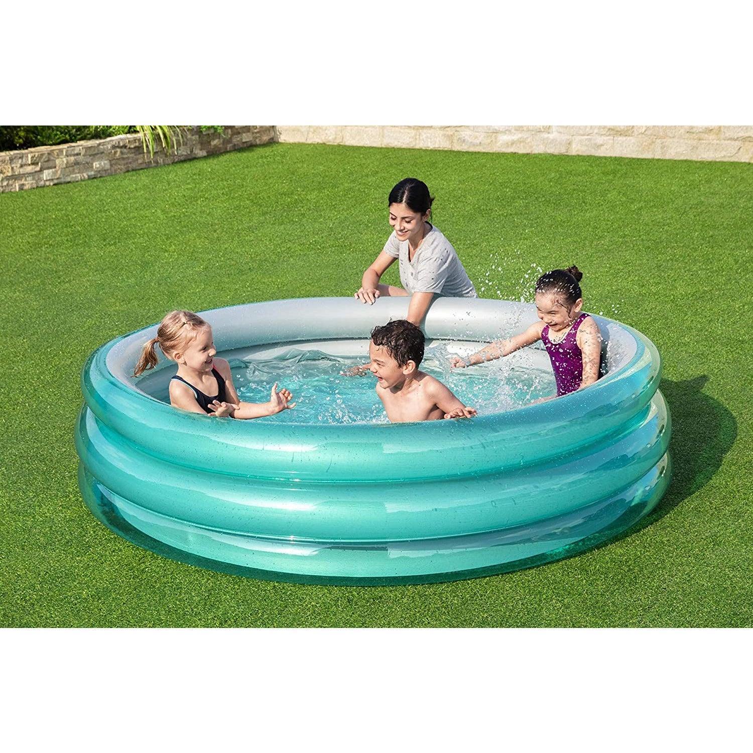 Bestway 51043 Big Metallic 3-Ring Pool 201X53 - BumbleToys - 8-13 Years, Boys, Eagle Plus, Floaters, Girls, Sand Toys Pools & Inflatables