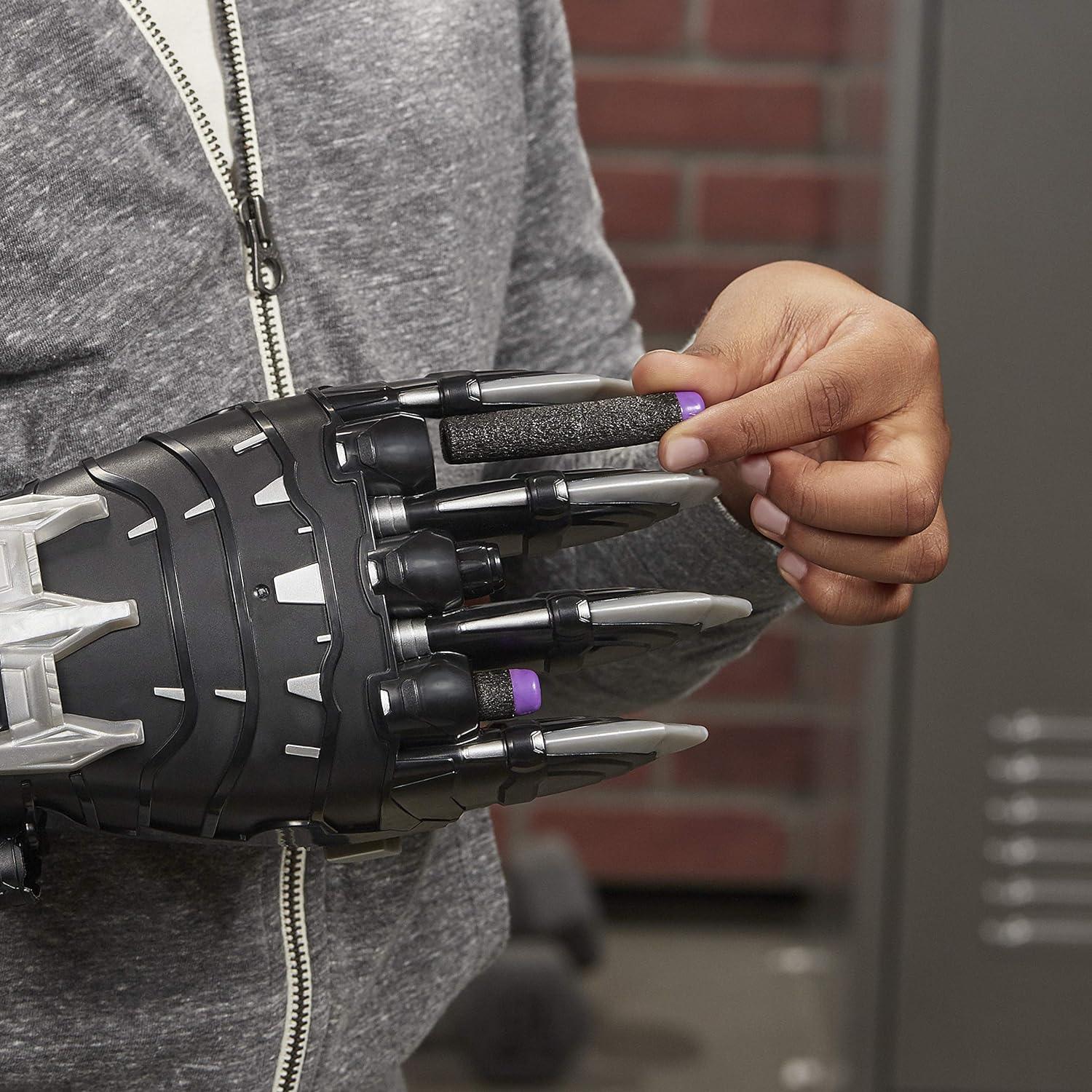 Hasbro NERF Power Moves Marvel Avengers Black Panther Power Slash Claw Dart-Launching Toy for Kids Roleplay