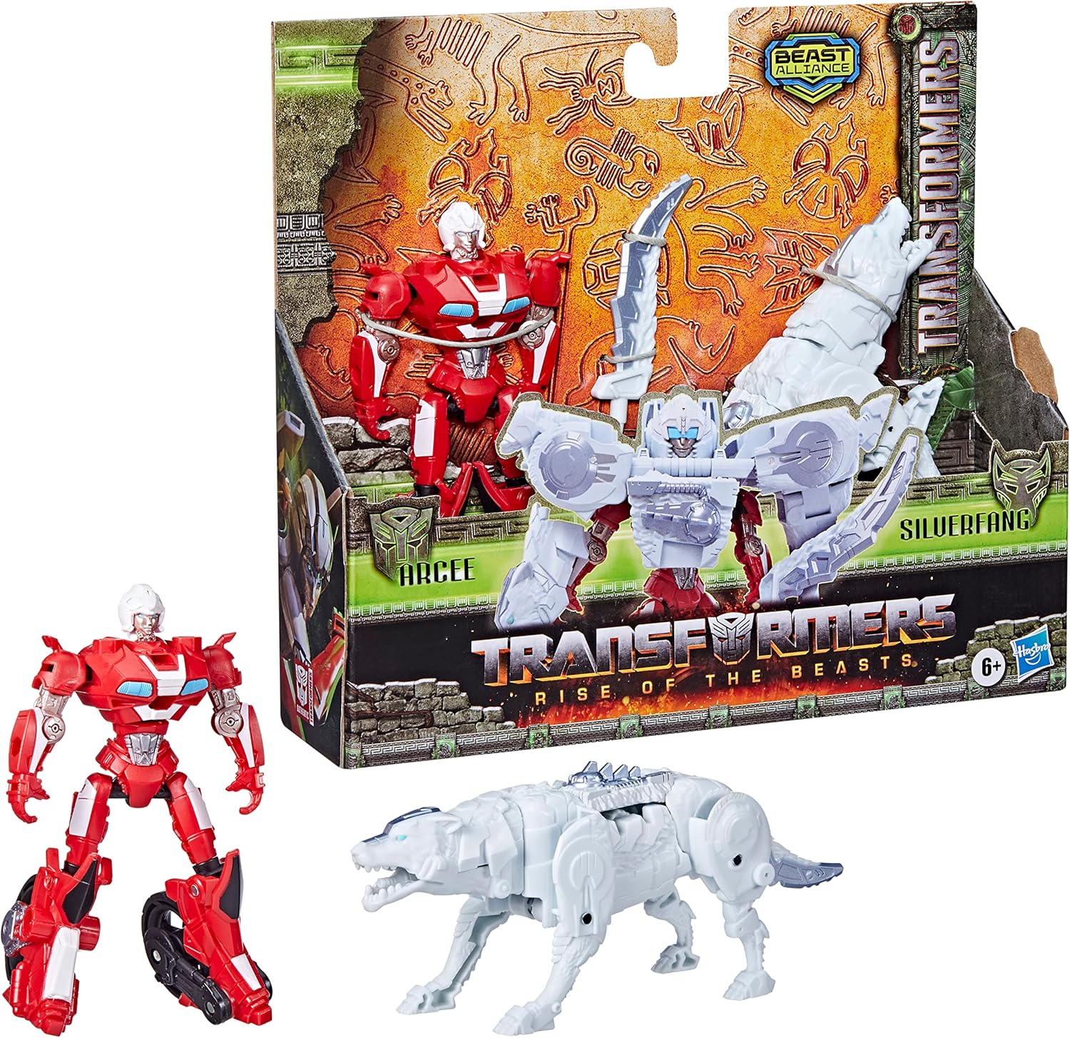 Transformers Rise of the Beasts Beast Combiner Action Figures - Arcee & Silverfang