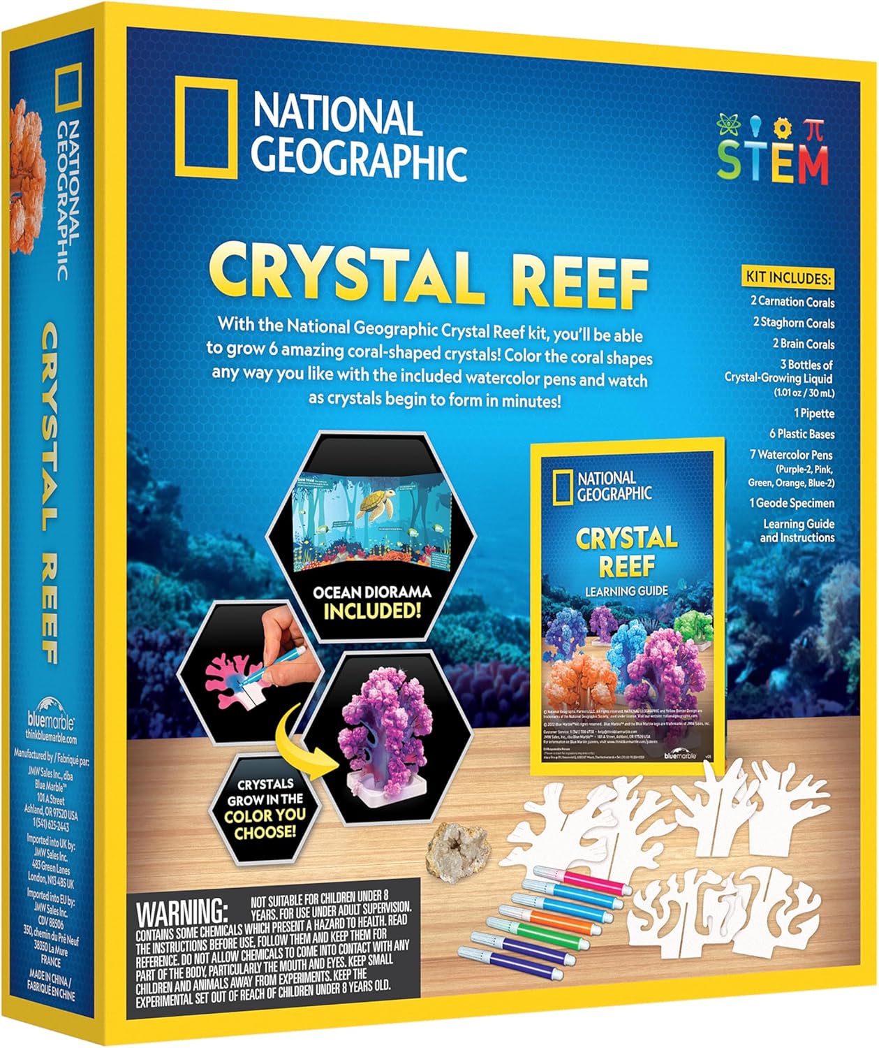 National Geographic Blue Marble Crystal Reef Science & Nature Crystal Growing Kit