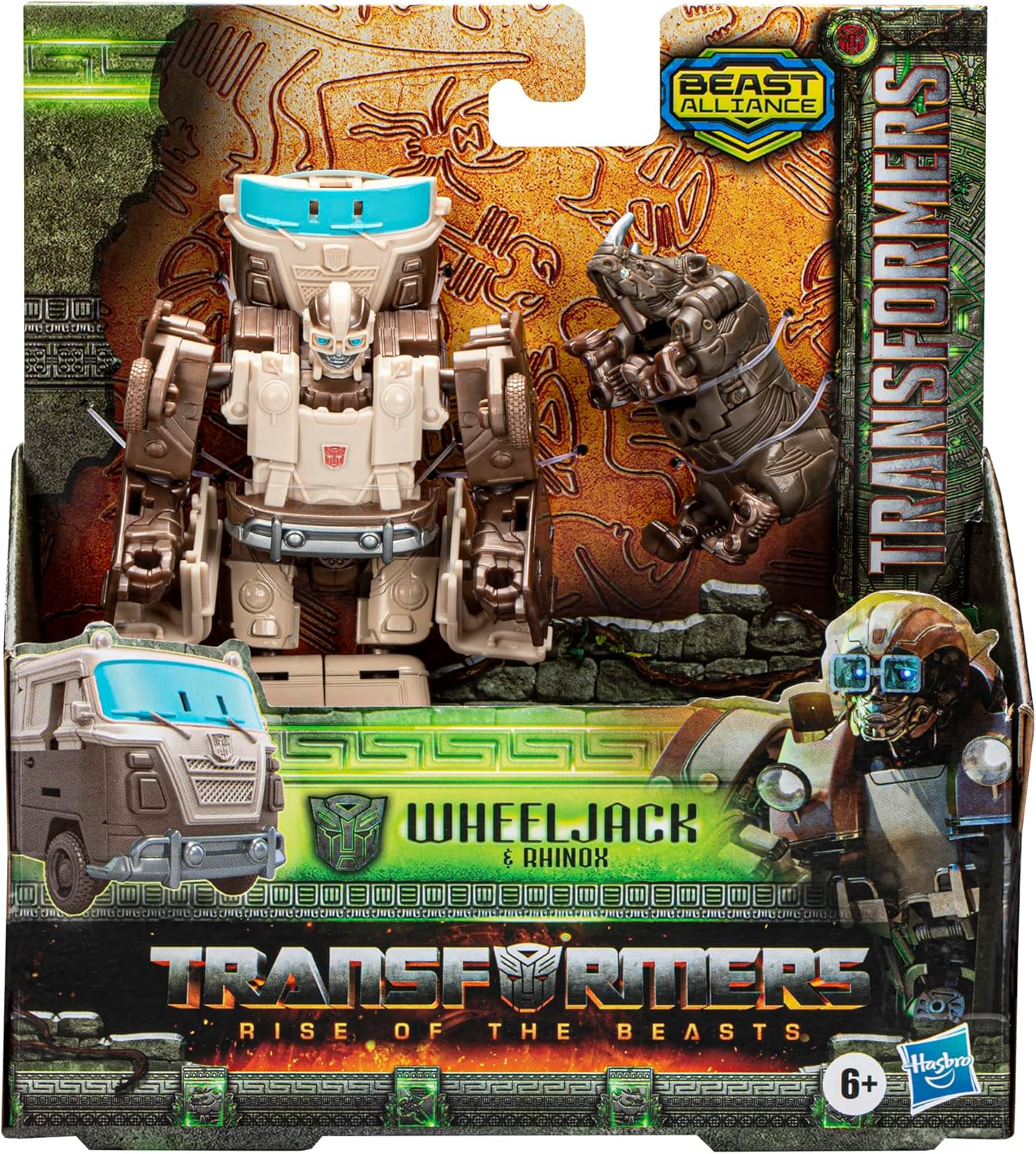 Transformers Rise of the Beasts Beast Weaponizer Action Figures - Wheel Jack & Rhinox