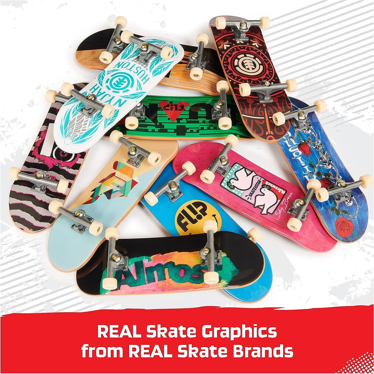 TECH DECK, DLX Pro 10-Pack of Collectible Fingerboards, for Skate Lovers