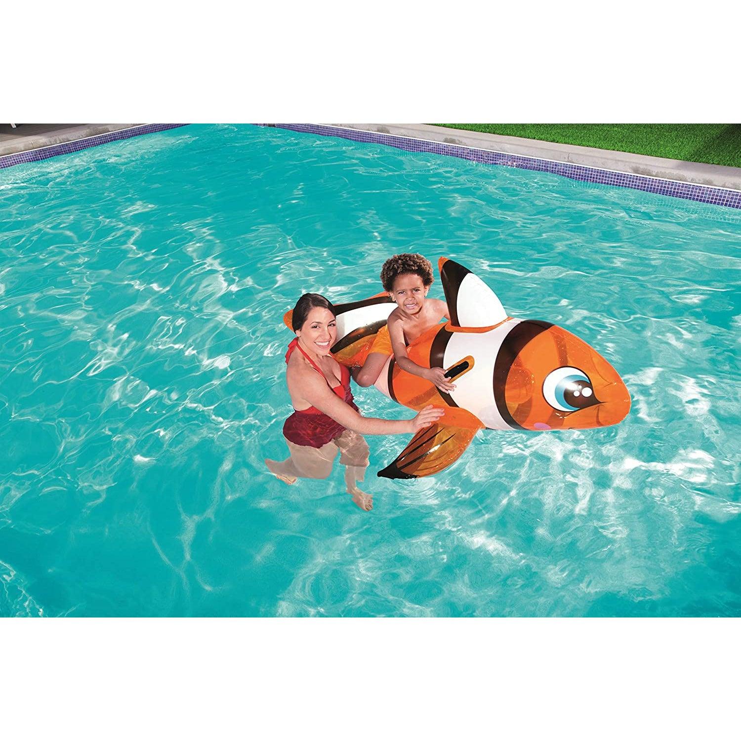 Bestway 41088B 63 Inches Clown Fish Ride-On - BumbleToys - 4+ Years, 5-7 Years, Boys, Clearance, Eagle Plus, Floaters, Girls, Sand Toys Pools & Inflatables