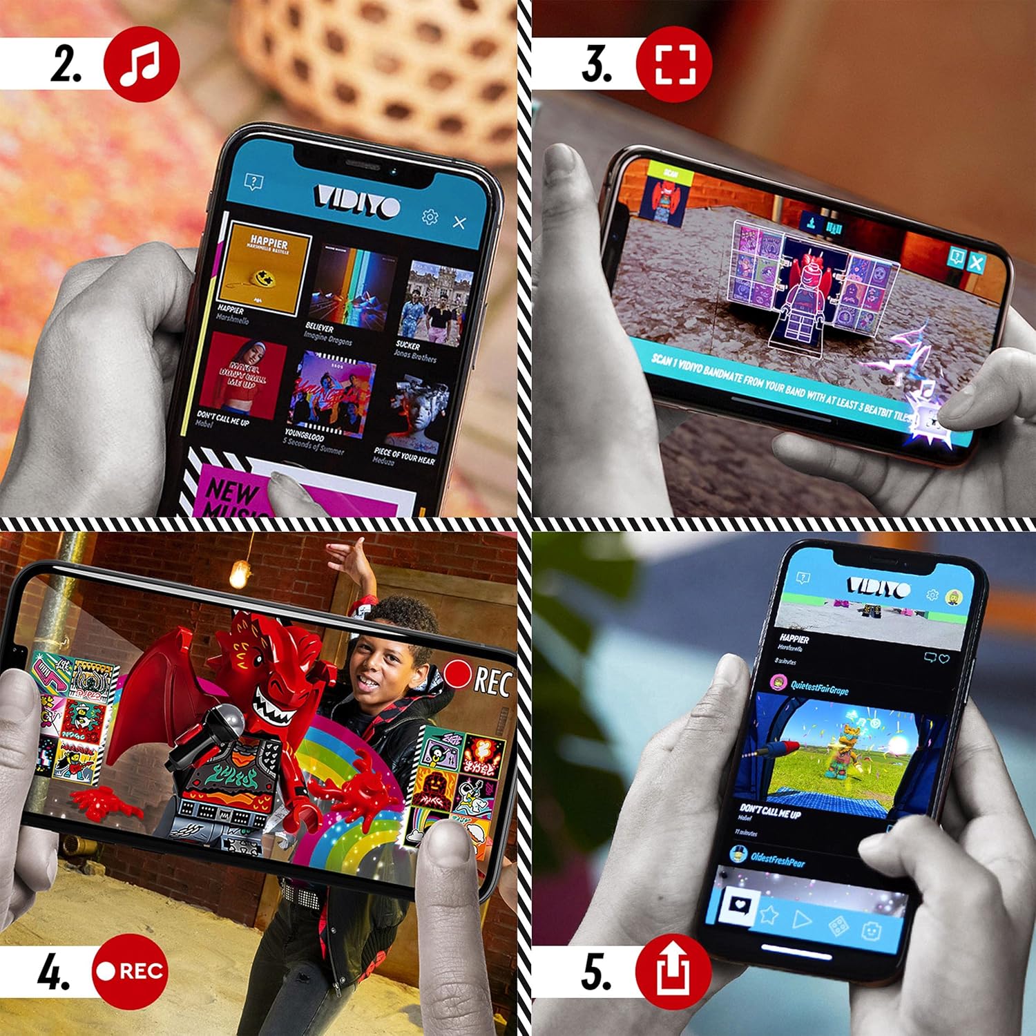 LEGO 43109 VIDIYO Metal Dragon BeatBox Music Video Maker Musical Toy for Kids, Augmented Reality Set with App-Large