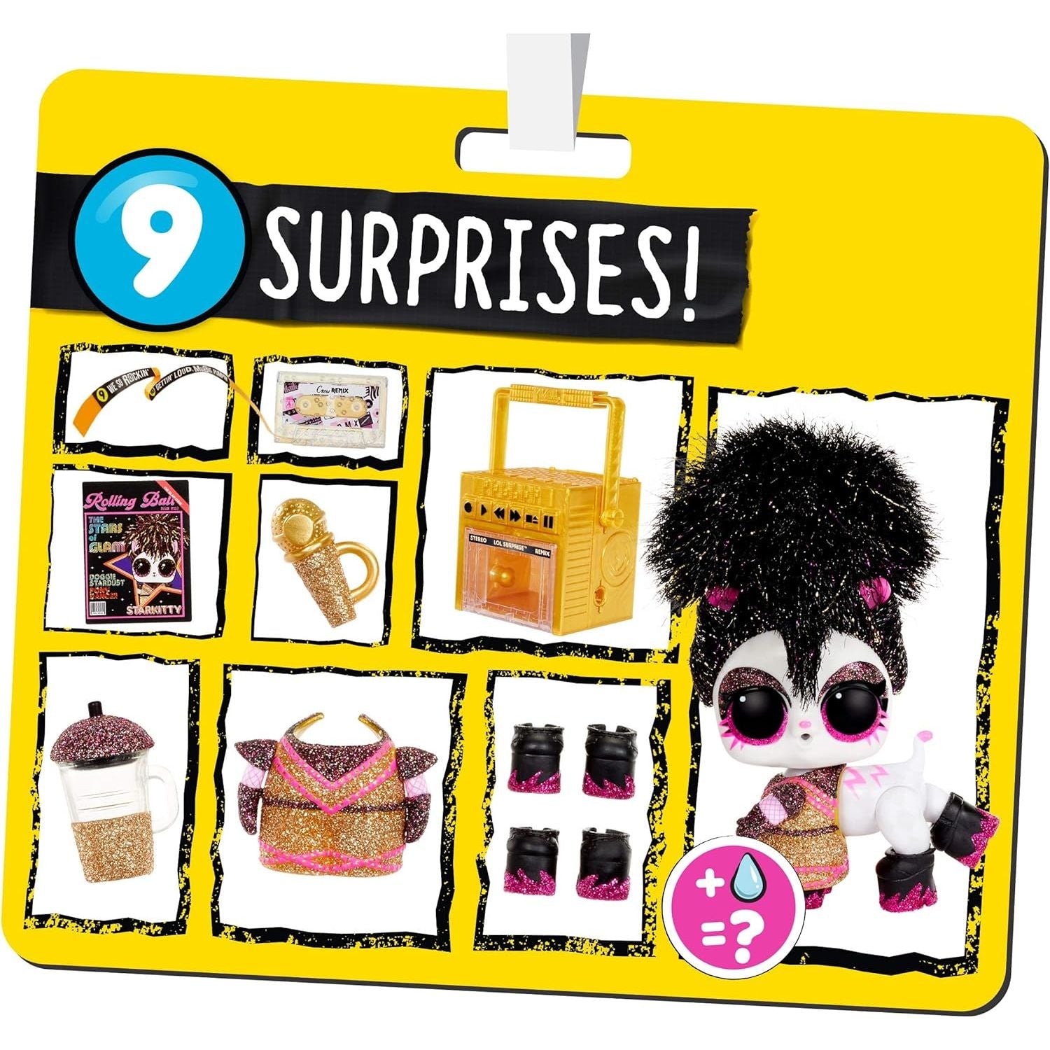 Lol surprise remix pets 9 surprises, real hair includes music cassette tape with surprise song lyrics, accessories, dolls