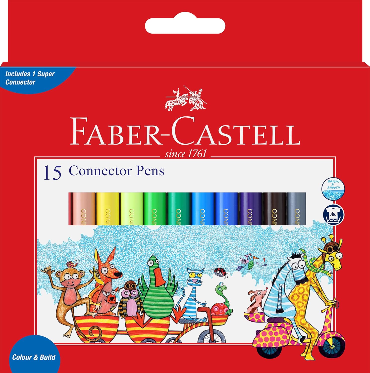 Faber-Castell Connector Fibretip Colors - Pack of 15