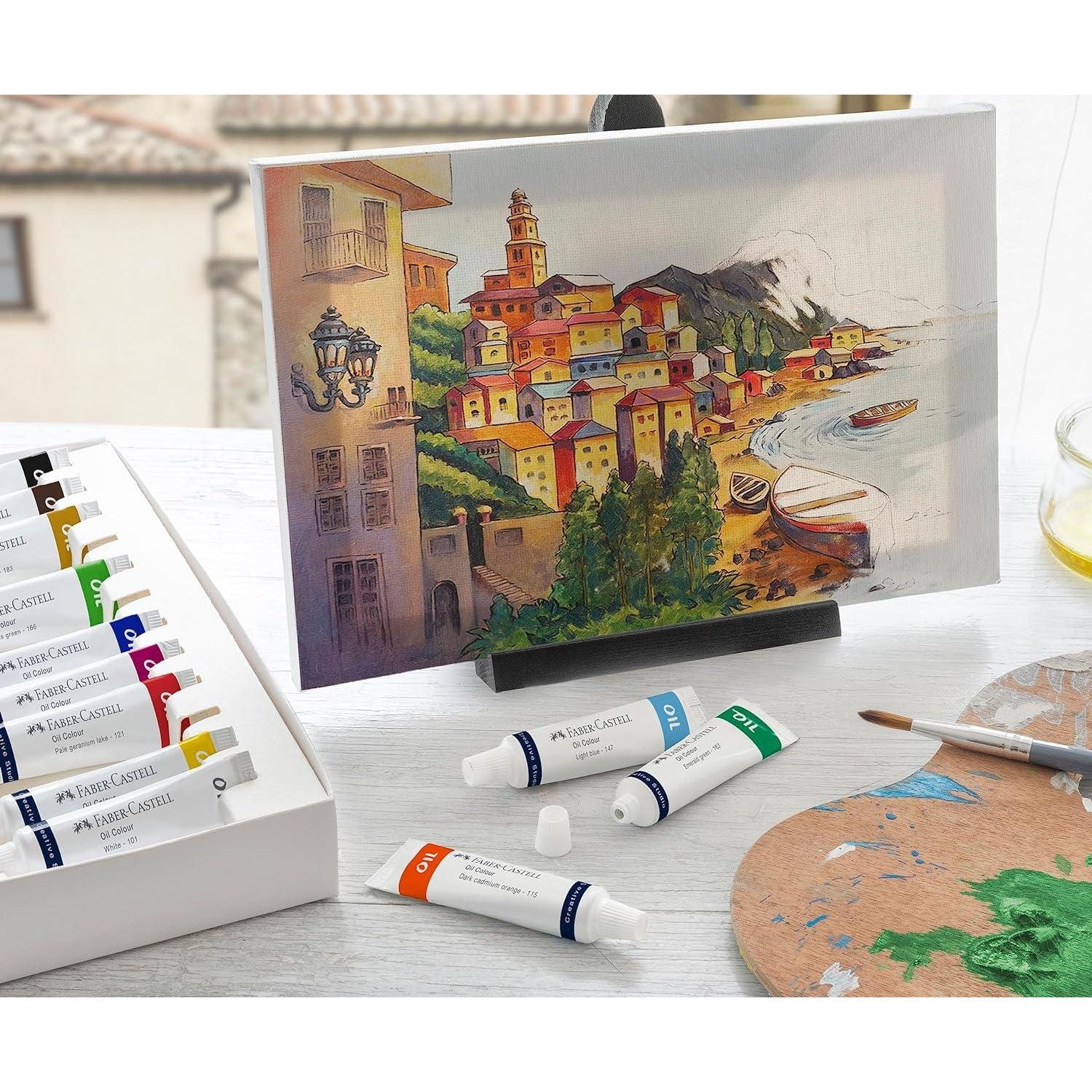 Faber-Castell 12 Oil Paints, Multi, 9ml